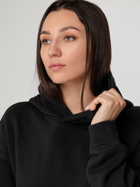 Худи оверсайз унисекс Tolla, черное, размер XL/2XL (Изображение 8)
