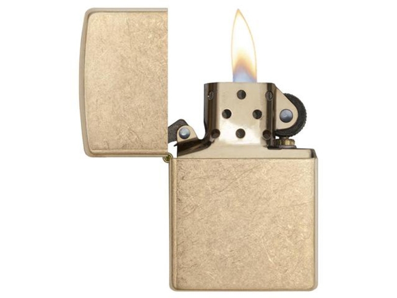 Зажигалка ZIPPO Armor™с покрытием Tumbled Brass (золотистый)  (Изображение 3)