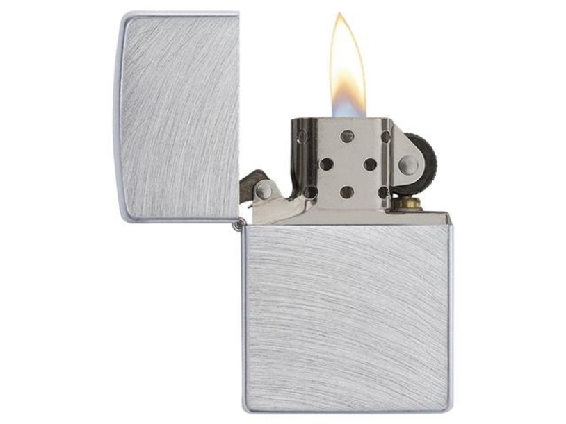 Зажигалка ZIPPO Classic с покрытием Chrome Arch, латунь/сталь, серебристая, матовая, 38x13x57 мм (Изображение 3)