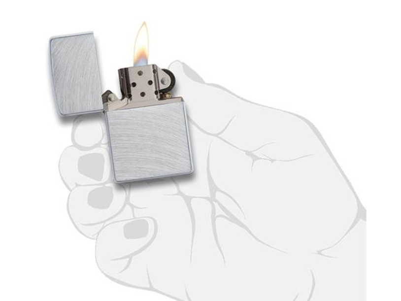 Зажигалка ZIPPO Classic с покрытием Chrome Arch, латунь/сталь, серебристая, матовая, 38x13x57 мм (Изображение 4)