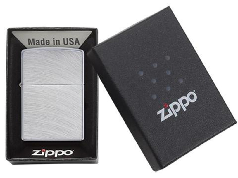 Зажигалка ZIPPO Classic с покрытием Chrome Arch, латунь/сталь, серебристая, матовая, 38x13x57 мм (Изображение 5)