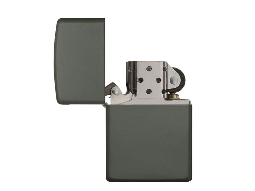 Зажигалка ZIPPO Classic с покрытием Green Matte (зеленый)  (Изображение 3)