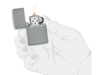 Зажигалка ZIPPO Classic с покрытием Flat Grey (серый)  (Изображение 8)