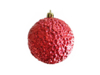 Новогодний ёлочный шар Рельеф (красный)  (Изображение 1)