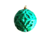 Новогодний ёлочный шар Рельеф (зеленый)  (Изображение 1)