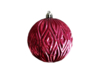 Новогодний ёлочный шар Рельеф (красный)  (Изображение 1)