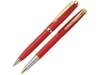 Набор PEN & PEN: ручка шариковая, ручка-роллер (золотистый/красный/серебристый)  (Изображение 1)