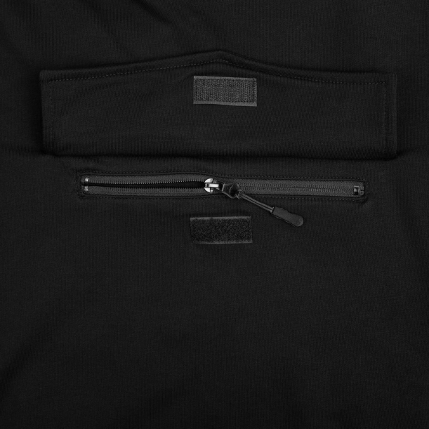 Худи унисекс с карманом на груди Chest Pocket, черное, размер XS/S (Изображение 4)
