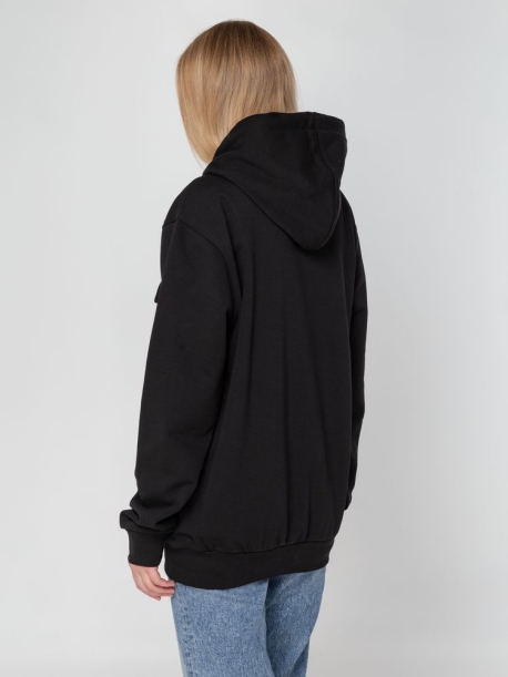 Худи унисекс с карманом на груди Chest Pocket, черное, размер XS/S (Изображение 7)