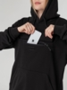 Худи унисекс с карманом на груди Chest Pocket, черное, размер M/L (Изображение 9)