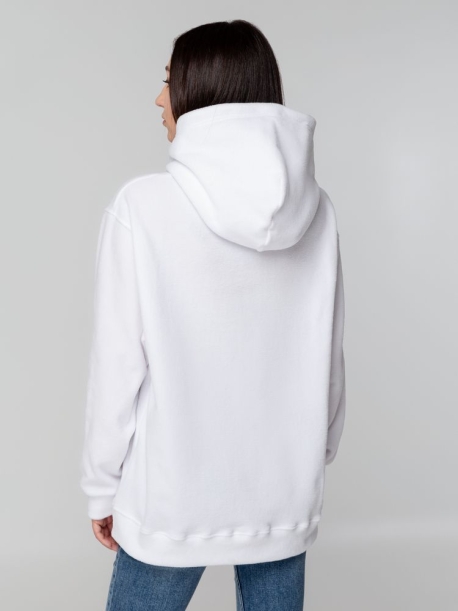 Худи флисовое унисекс Manakin, белое, размер XS/S (Изображение 6)
