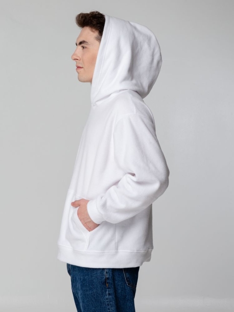Худи флисовое унисекс Manakin, белое, размер XS/S (Изображение 9)