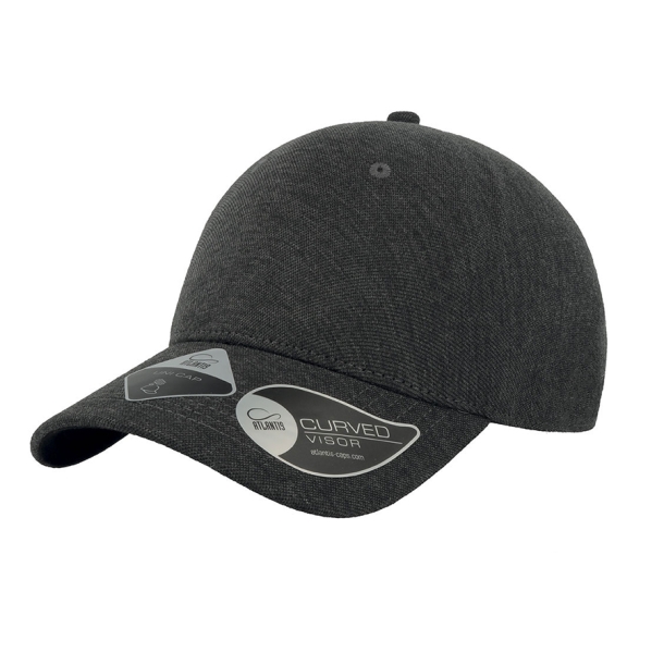 Бейсболка "UNI-CAP PIQUET", темно-серый, 83% полиэстер, 15% вискоза, 2% эластан, плотность 190 г/м2  (Изображение 1)