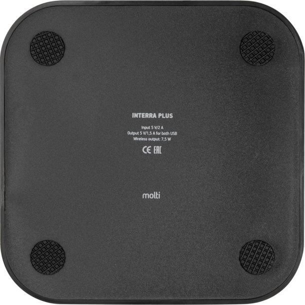 Беспроводное зарядное устройство Interra Plus, черное (Изображение 7)