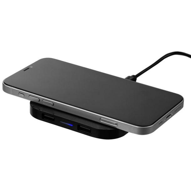 Беспроводное зарядное устройство Interra Plus, черное (Изображение 8)