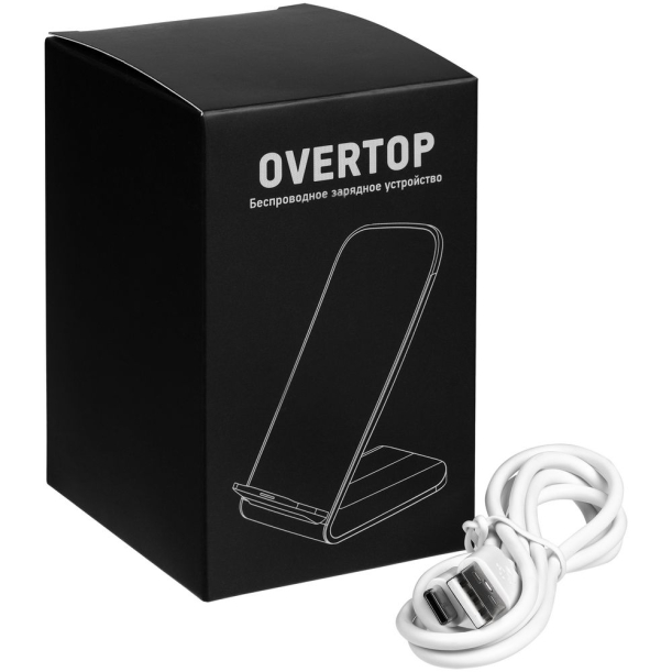 Быстрое беспроводное зарядное устройство Overtop, белое (Изображение 8)