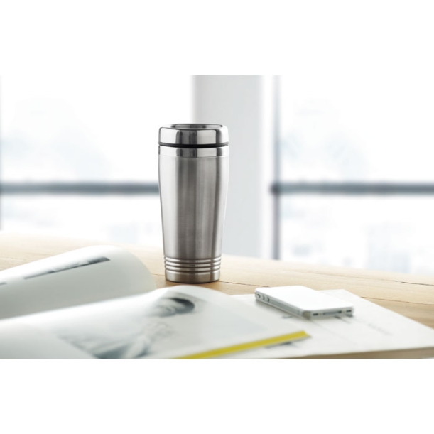 Термокружка 400ml (тускло-серебряный) (Изображение 7)