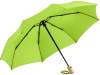 Зонт складной из бамбука ÖkoBrella полуавтомат (лайм)  (Изображение 3)