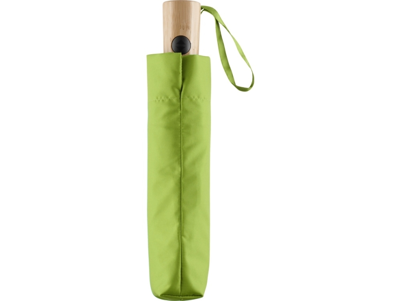 Зонт складной из бамбука ÖkoBrella полуавтомат (лайм)  (Изображение 15)