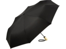 Зонт складной из бамбука ÖkoBrella полуавтомат (черный) 