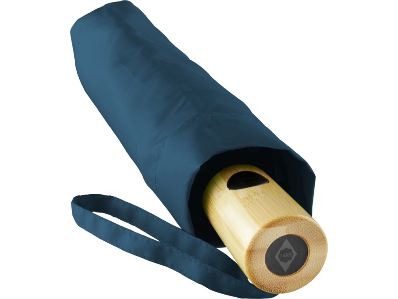 Зонт складной из бамбука ÖkoBrella полуавтомат (белый)  (Изображение 3)