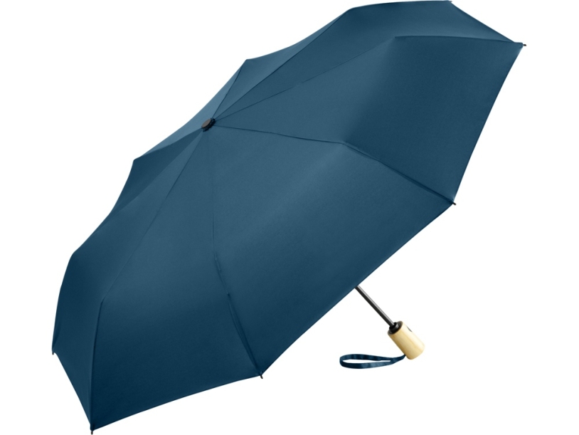 Зонт складной из бамбука ÖkoBrella полуавтомат (navy)  (Изображение 1)