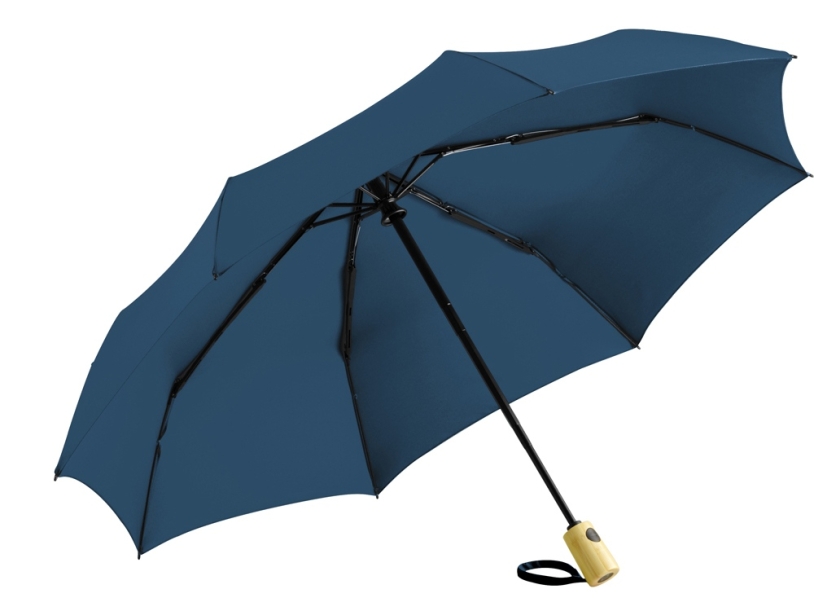 Зонт складной из бамбука ÖkoBrella полуавтомат (красный)  (Изображение 2)
