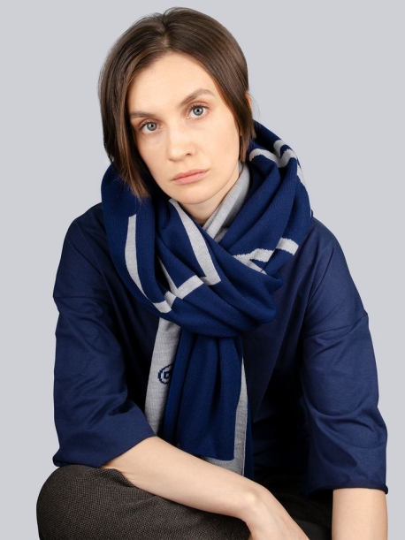 Шарф Bereg, серый с синим (Изображение 9)