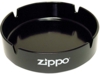 Пепельница ZIPPO, долговечный пластик, чёрная с фирменным логотипом, диаметр 13 см (Изображение 1)