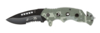 Нож складной Stinger, 95 мм, (чёрный), материал рукояти: алюминий (зелёный камуфляж) (Изображение 1)