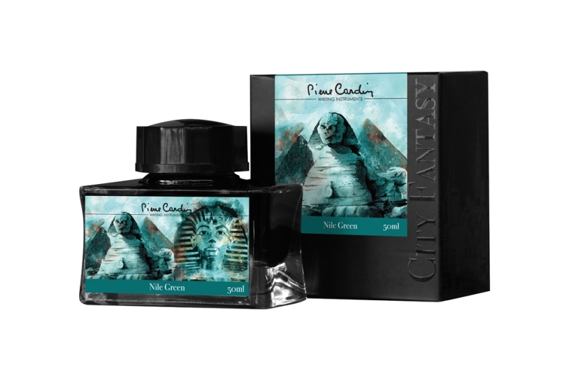 Флакон чернил Pierre Cardin 50мл, серия CITY FANTASY цвет Nile Green (Зеленый Нил) (Изображение 1)