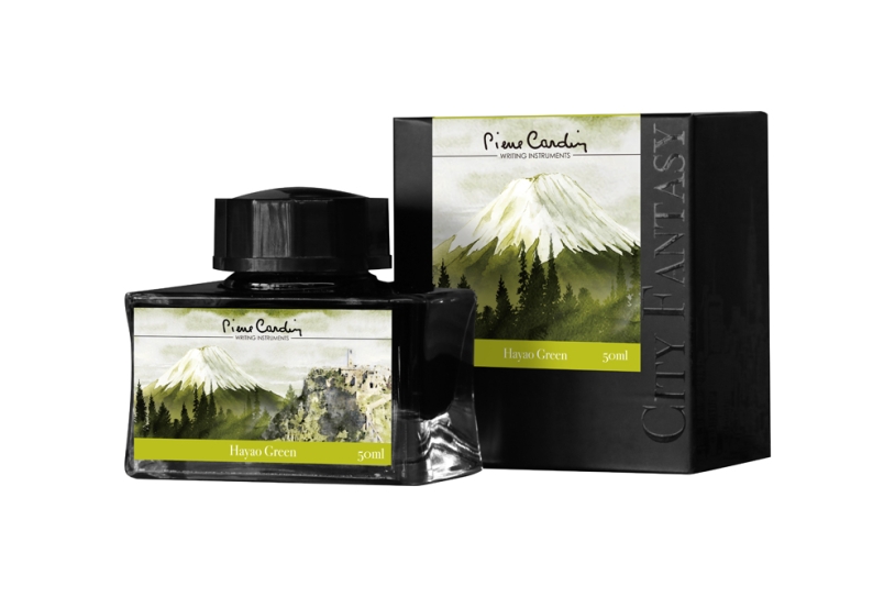 Флакон чернил Pierre Cardin 50мл, серия CITY FANTASY цвет Hayao Green (Зеленый Хаяо) (Изображение 1)