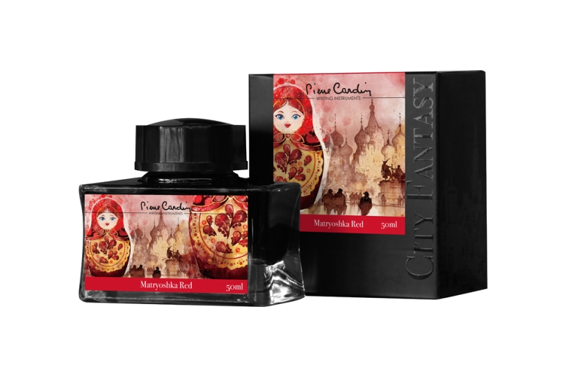 Флакон чернил Pierre Cardin 50мл, серия CITY FANTASY цвет Matryoshka Red (Красная Матрешка) (Изображение 1)