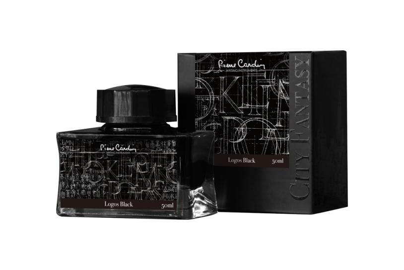 Флакон чернил Pierre Cardin 50мл, серия CITY FANTASY цвет Logos Black (Черный) (Изображение 1)