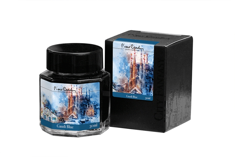 Флакон чернил Pierre Cardin 30мл, серия CITY FANTASY цвет Gaudi Blue (Синий Гауди) (Изображение 1)