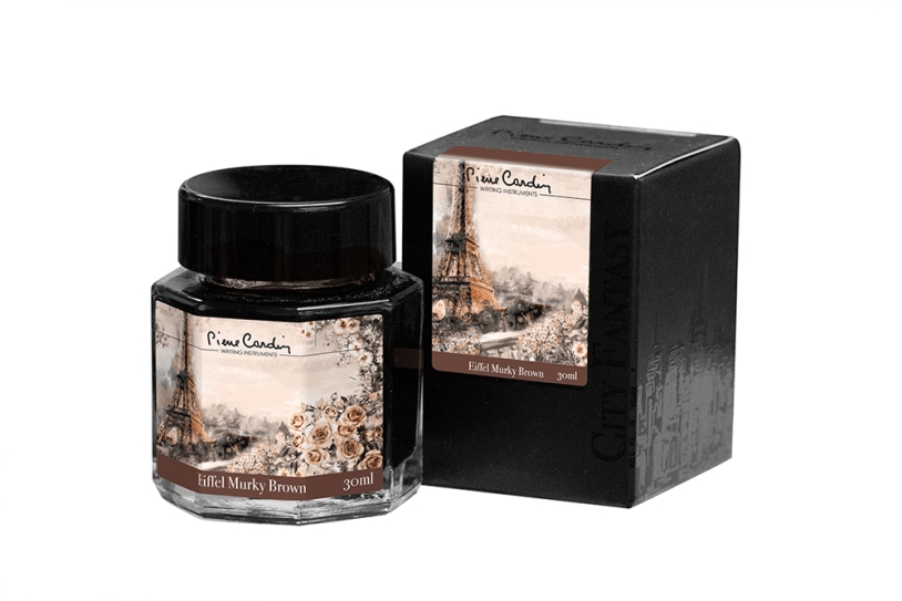 Флакон чернил Pierre Cardin 30мл, серия CITY FANTASY цвет Eiffel Murky Brown (Коричневый Эйфель) (Изображение 1)