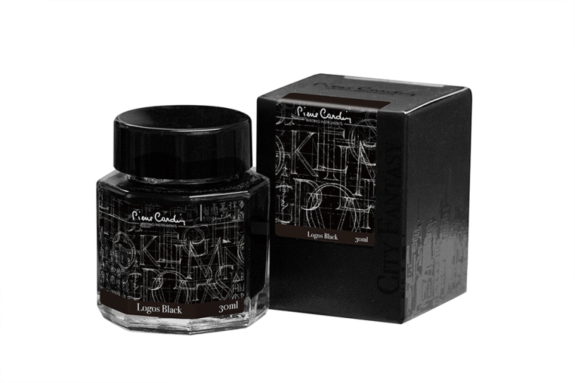 Флакон чернил Pierre Cardin 30мл, серия CITY FANTASY цвет Logos Black (Черный) (Изображение 1)