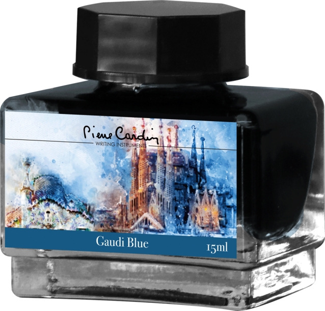 Флакон чернил Pierre Cardin 15мл, серия CITY FANTASY цвет Gaudi Blue (Синий Гауди) (Изображение 1)