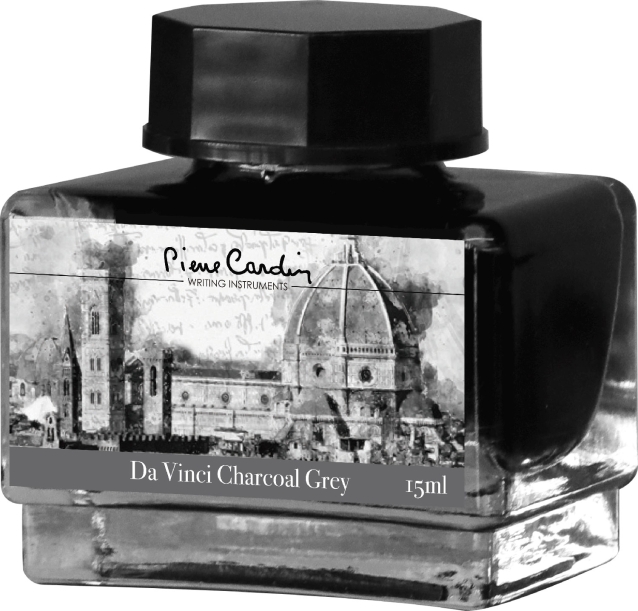 Флакон чернил Pierre Cardin 15мл, серия CITY FANTASY цвет Da Vinci Charcoal Grey (Серый да Винчи) (Изображение 1)