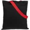 Холщовая сумка BrighTone, черная с красными ручками (Изображение 2)