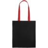 Холщовая сумка BrighTone, черная с красными ручками (Изображение 3)