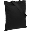 Холщовая сумка BrighTone, черная с черными ручками (Изображение 1)