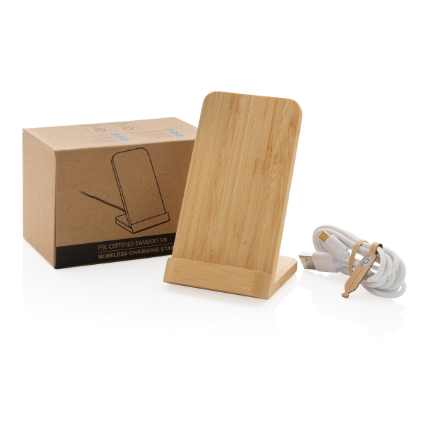 Док-станция Bamboo FSC® для беспроводной зарядки, 5 Вт (Изображение 2)
