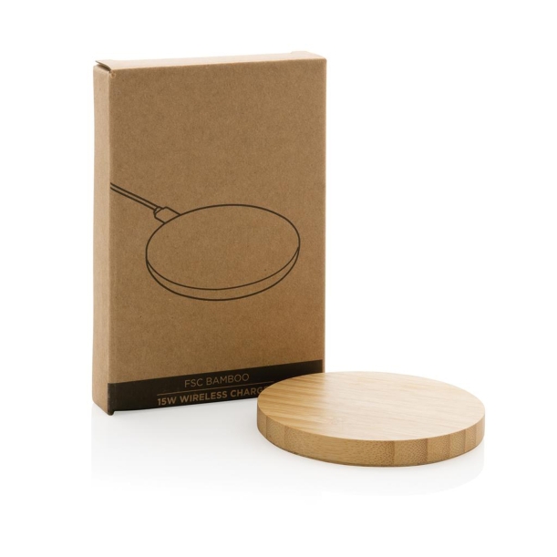 Док-станция Bamboo FSC® для беспроводной зарядки, 15 Вт (Изображение 2)