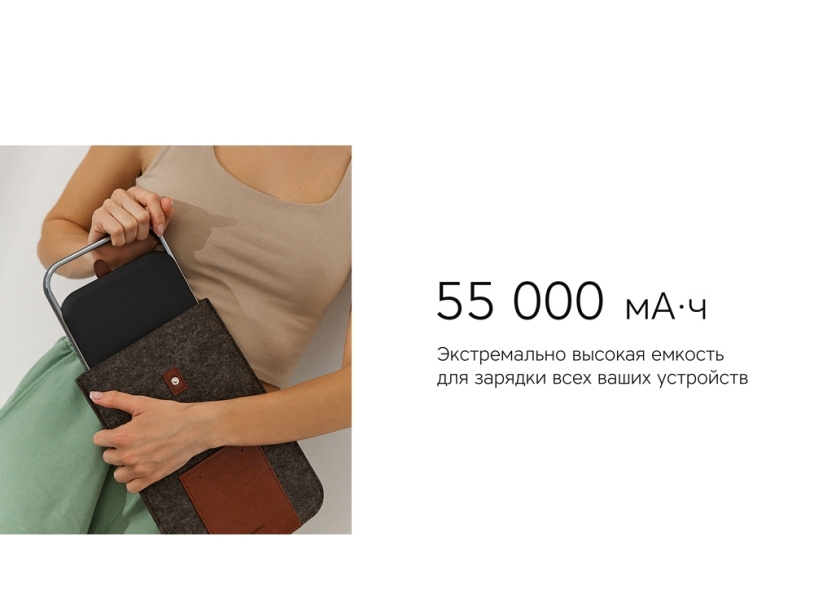 Внешний аккумулятор NEO Saturn для ноутбуков с QC/PD, 55000 mAh (черный)  (Изображение 8)