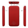 Внешний аккумулятор Bplanner Power 3 ST, софт-тач, 10000 mAh (Красный) (Изображение 4)