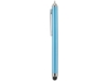 Ручка шариковая Nilsia со стилусом, голубой, черные черный чернила (Изображение 2)