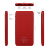 Внешний аккумулятор Bplanner Power 1 ST, софт-тач, 5000 mAh (Красный) (Изображение 4)