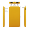 Внешний аккумулятор Bplanner Power 1 ST, софт-тач, 5000 mAh (Желтый) (Изображение 4)