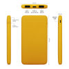 Внешний аккумулятор Bplanner Power 1 ST, софт-тач, 5000 mAh (Желтый) (Изображение 4)